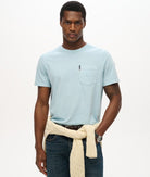 SUPERDRY Classic Essential Pocket Tee-Washed Sunset Blue Washed Sunset Blue front view