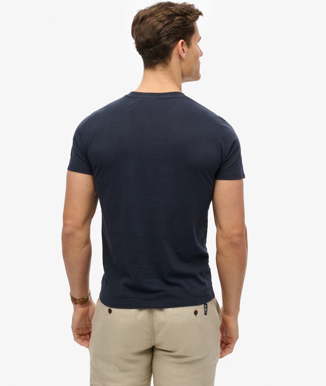 Essential Contrast Emb Tee-Eclipse Navy