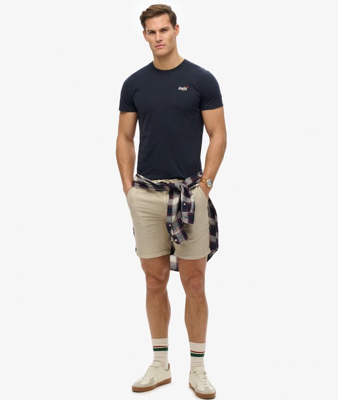 Essential Contrast Emb Tee-Eclipse Navy
