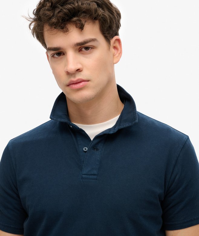 SUPERDRY Essential Jersey Polo-Eclipse Navy Eclipse Navy detail view