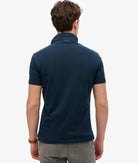 SUPERDRY Essential Jersey Polo-Eclipse Navy Eclipse Navy back view