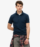 SUPERDRY Essential Jersey Polo-Eclipse Navy Eclipse Navy front view