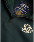 SUPERDRY Athletic SD Co Half Zip-Eagle Green Eagle Green model front view