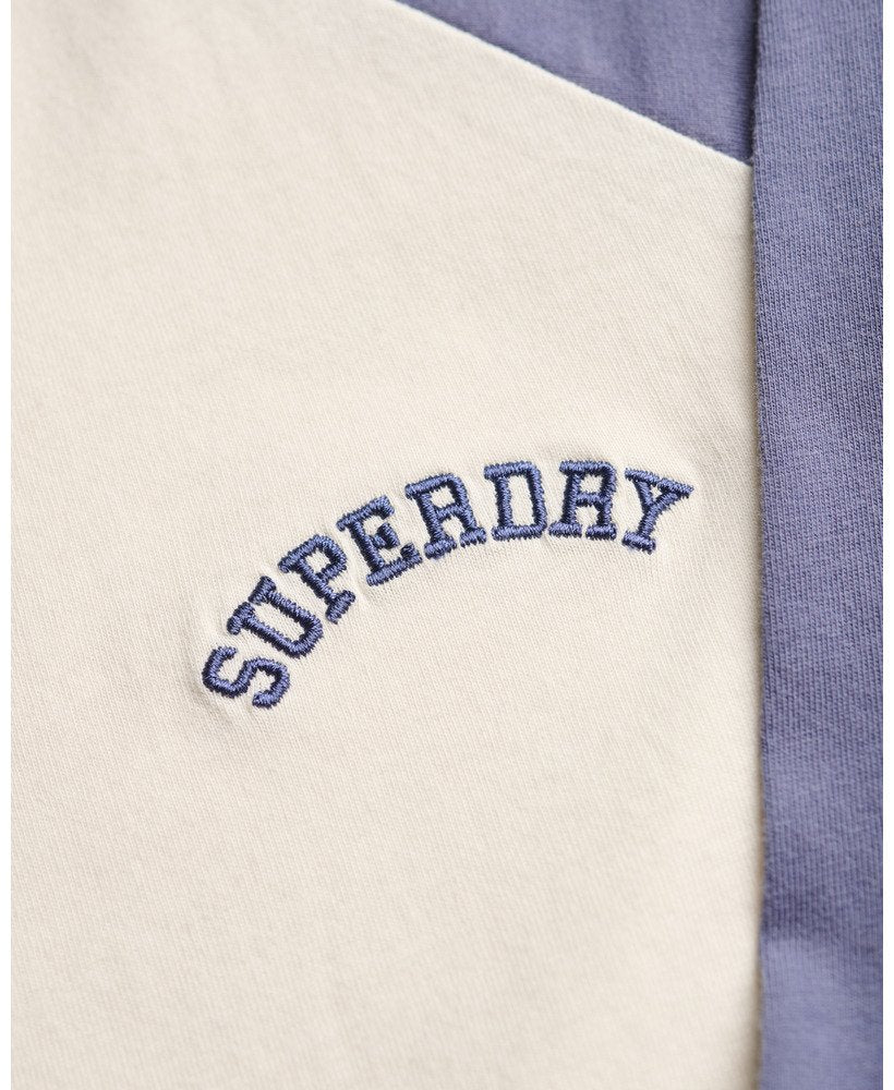 Superdry Ladies Essential Logo Baseball Mariner Navy/Desert Bone Top Mariner Navy/Desert Bone Ow back view