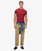SUPERDRY Essential Logo T-Shirt-League Red League Red model front view