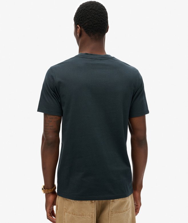 SUPERDRY Vintage Logo Heritage Relaxed Eclipse Navy Tee Eclipse Navy back view