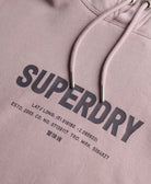 SUPERDRY Utility Sport Hoodie-Cloud Grey Cloud Grey side view