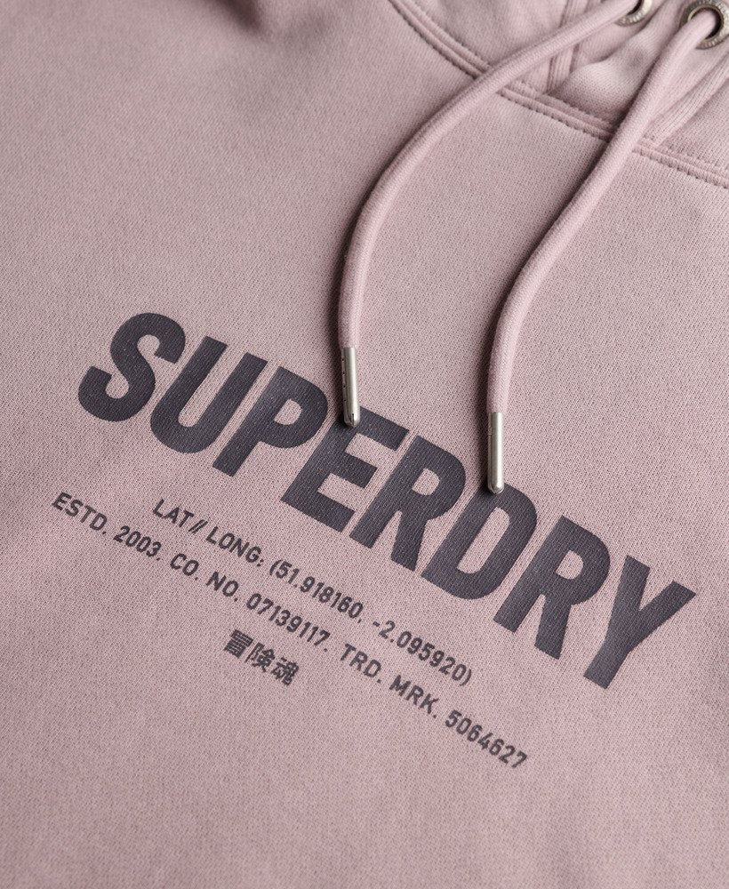 SUPERDRY Utility Sport Hoodie-Cloud Grey Cloud Grey side view