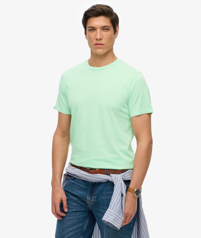 Men's Classic Essential Tee-Washed Green Ash-Model Front View