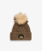 Superdry Ladies Cable Luxe Knit Beanie Hat-Moss Khaki Moss Khaki front view
