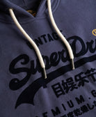 SUPERDRY Vl Tonal Relaxed Hood-Navy Navy back view