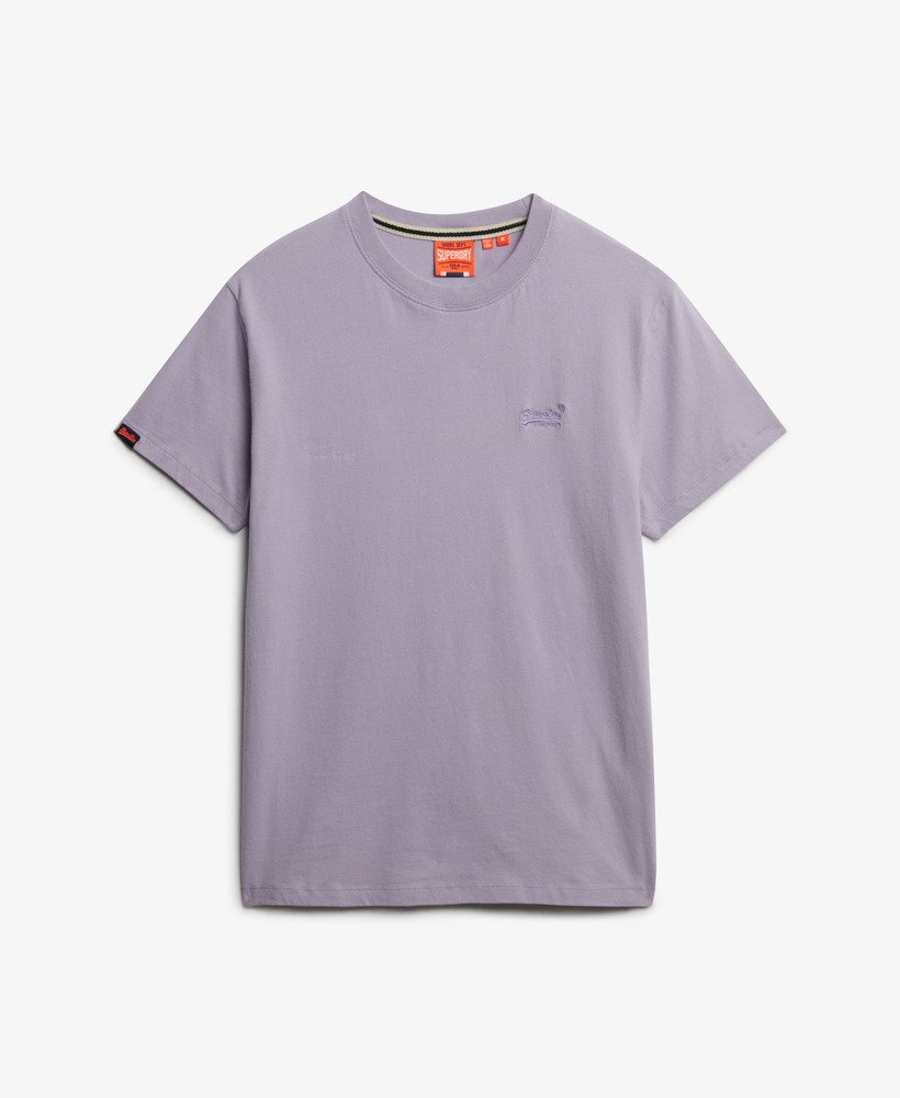 Men's Essential Logo Emb Tee-Wisteria Purple-Front View