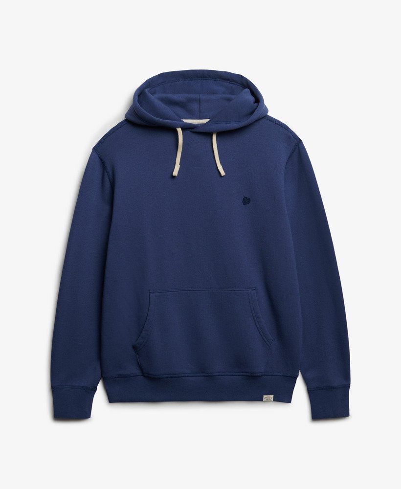 SUPERDRY Monogram Emb Hoodie-Hampton Blue Hampton Blue front view