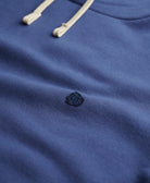 SUPERDRY Monogram Emb Hoodie-Hampton Blue Hampton Blue model front view