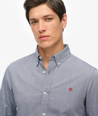 SUPERDRY Classic Oxford Long Sleeve Shirt-Ocean Navy Chambray Ocean Navy Chambray detail view