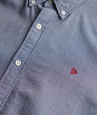 SUPERDRY Classic Oxford Long Sleeve Shirt-Ocean Navy Chambray Ocean Navy Chambray flat front view