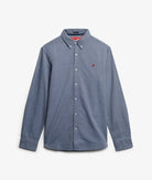 SUPERDRY Classic Oxford Long Sleeve Shirt-Ocean Navy Chambray Ocean Navy Chambray side view