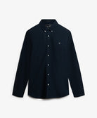 SUPERDRY Classic Oxford Long Sleeve Shirt-Eclipse Navy Eclipse Navy flat front view