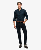 SUPERDRY Classic Oxford Long Sleeve Shirt-Eclipse Navy Eclipse Navy detail view