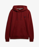 SUPERDRY Essential Logo Hoodie-League Red League Red flat front view