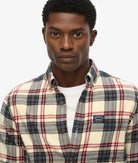 SUPERDRY Long Sleeve Cotton Lumberjack Shirt-Peyton Check White Peyton Check White detail view