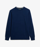SUPERDRY Essentials Cotton Jumper-Pilot Mid Blue Marl Pilot Mid Blue Marl side view