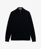 SUPERDRY Essentials Cotton Half Zip-Eclipse Navy Marl Eclipse Navy Marl flat front view