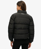 Superdry Ladies Ladies Non Hooded Sports Puffer Black Jacket Black back view