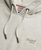 SUPERDRY Essential Logo Hoodie -Straw Grey Marl Straw Grey Marl flat front view