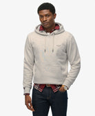 SUPERDRY Essential Logo Hoodie -Straw Grey Marl Straw Grey Marl front view