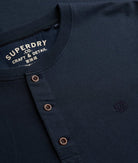 SUPERDRY Merchant Grandad Top-Eclipse Navy ECLIPSE NAVY flat front view