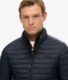 SUPERDRY Fuji Lite Padded Jacket-Eclipse Navy Eclipse Navy flat front view