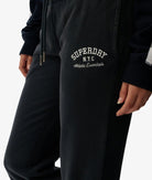 Superdry Ladies Athletic Embroidered Flare Jogger-Eclipse Navy Eclipse Navy flat front view