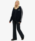 Superdry Ladies Athletic Embroidered Flare Jogger-Eclipse Navy Eclipse Navy front view