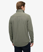 SUPERDRY Vintage Destroy Pique Shirt-Light Khaki Green Light Khaki Green side view