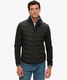SUPERDRY Storm Popper Softshell Black Jacket Black model front view