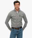SUPERDRY Trailsman Relaxed Fit Overshirt-Pearl Blue Pearl Blue front view