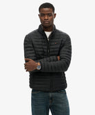 SUPERDRY Fuji Lite Padded Jacket-Jet Black Jet Black flat front view