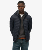 SUPERDRY Hooded Fuji Lite Jacket-Eclipse Navy Eclipse Navy model front view