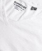 Superdry Ladies Studios Slub Emb Vee Tee-Optic optic back view