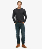 SUPERDRY Classic Essential Grandad Top-Dark Charcoal DARK CHARCOAL detail view