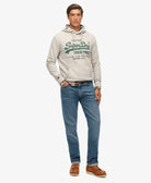 SUPERDRY Vintage Logo Duo Classic Hoodie-Ice Grey Marl Ice Grey Marl detail view