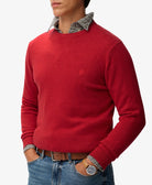 SUPERDRY Essentials Cotton Jumper-Crimson Red Marl Crimson Red Marl back view
