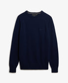 SUPERDRY Wool Blend Jumper-Mariner Blue Marl Mariner Blue Marl flat front view