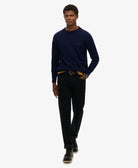 SUPERDRY Wool Blend Jumper-Mariner Blue Marl Mariner Blue Marl detail view