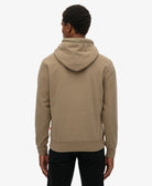 SUPERDRY Micro Logo Fleece Hoodie-Winter Twig Beige Winter Twig Beige side view
