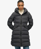 Superdry Ladies City Mid Padded Ebony Jacket Ebony back view