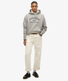 Superdry Ladies Athletic Essentials Relax Hood-Athletic Grey Marl Athletic Grey Marl model front view