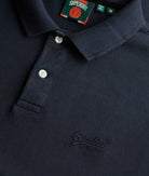SUPERDRY Vintage Destroy Polo-Eclipse Navy Eclipse Navy side view