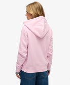 Superdry Ladies Essential Logo Zip Hoodie-Pink Lady Pink Lady side view